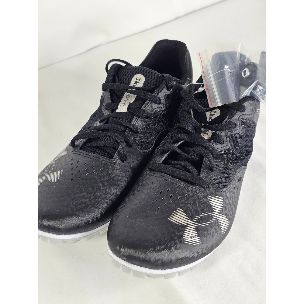 Under Armour Kick Sprint 3 Track Spikes Black White Mens 10.5 Racing 3025461-002